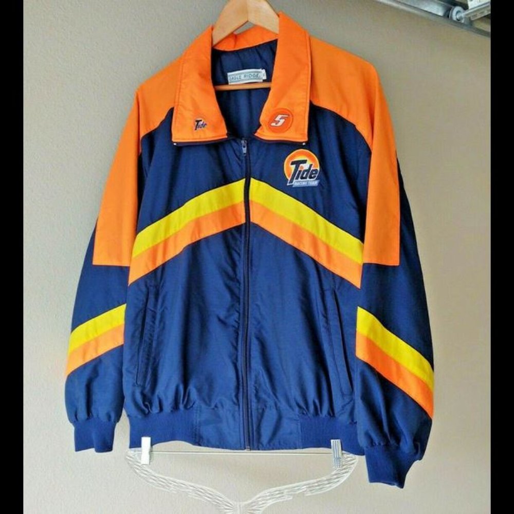 Tide Raving Bright Stripe Vtg Zip Jacket